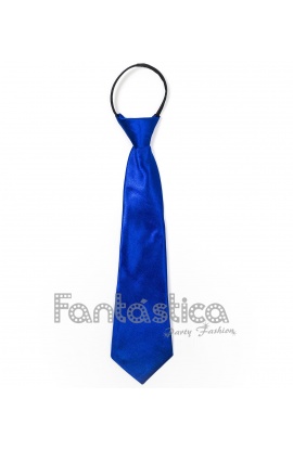 Blue plain tie with zipper...