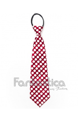 Dark Red tie with White...