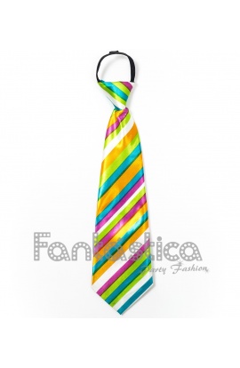 Multicolor striped tie with...