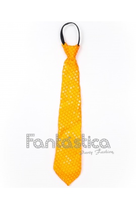 Orange Sequin Tie with...