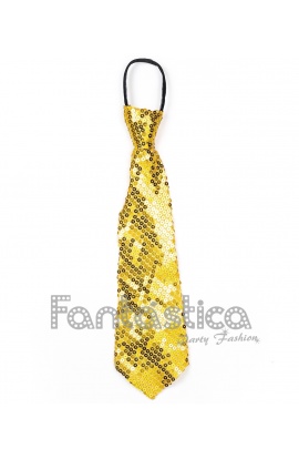 Yellow Sequin Tie with...