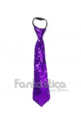 Purple Sequin Tie with...