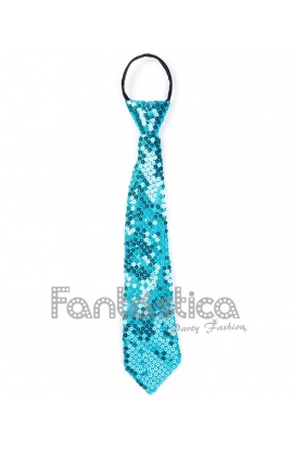 Turquoise Sequin Tie with...