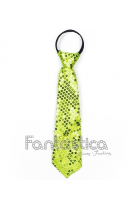 Apple Green Sequin Tie with...