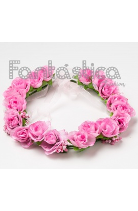 Corona de Flores Rosa...