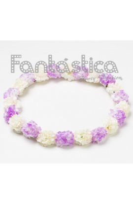 Corona de Flores Lila y...
