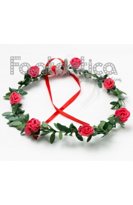 Corona de Flores Rojo para...