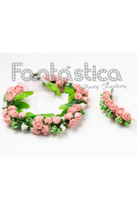 Set de Corona de Flores...