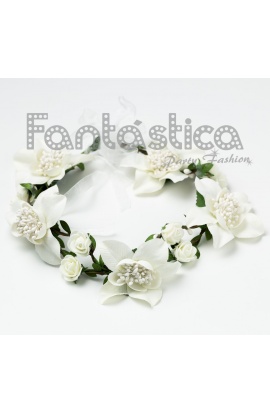 Corona de Flores Blanco...