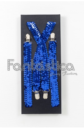 Blue Sequin Suspenders for...
