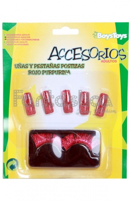 Pestañas Postizas Rojas y...