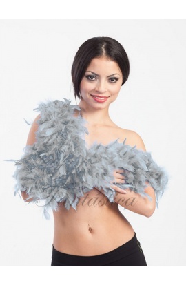 Boa de Plumas para Mujer Gris