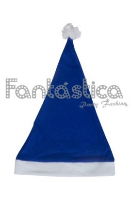 Gorro de Papá Noel color Azul