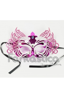 Fuchsia Venetian Mask with...