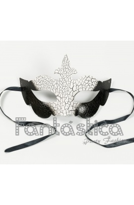 Silver Venetian Mask with...