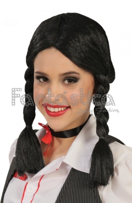 Peluca Negra con Trenzas...