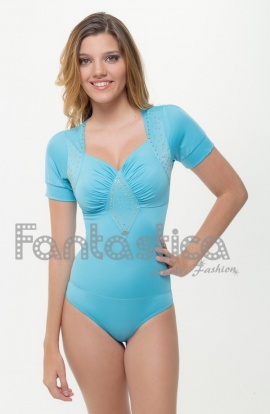 Turquoise Bodysuit With...