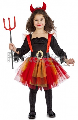 Disfraz de Niña Diablesa Tutú
