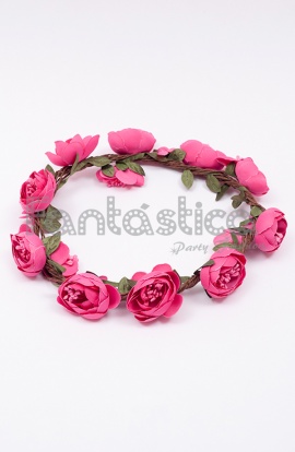 Corona de Flores Fucsia...