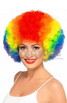 Peluca Afro Multicolor para...