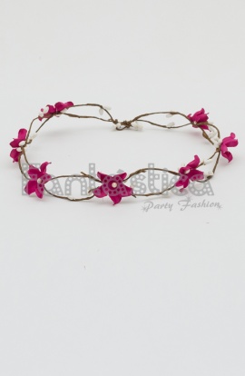 Corona de Flores Fucsia...