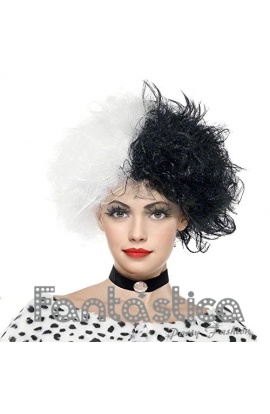 Peluca para Disfraz Cruella...