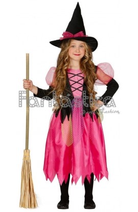 Disfraz para Niña Bruja Fucsia