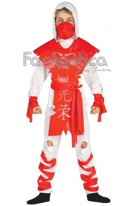 Disfraz para Niño Ninja Rojo