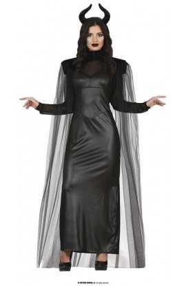 MALEFICA NEGRA CON CAPA