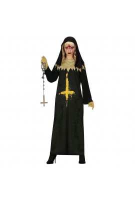 MONJA NEGRO Y DORADO ADULTO