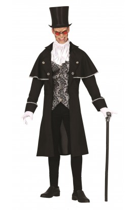 VAMPIRO NEGRO Y PLATA ADULTO