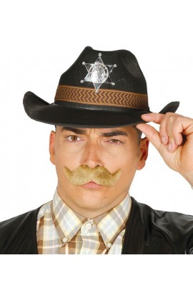 SOMBRERO SHERIFF NEGRO ADULTO