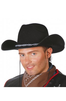 SOMBRERO VAQUERO FIELTRO NEGRO