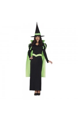 BRUJA VERDE CON CAPA ADULTO