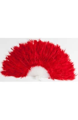 Abanico de Plumas Rojo...