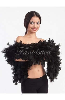 Boa de Plumas para Mujer Negra