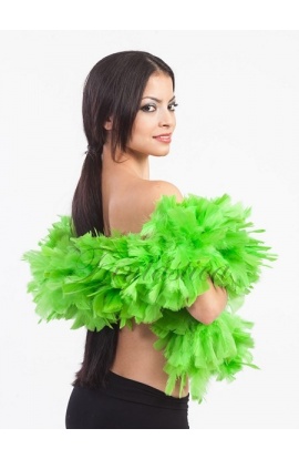 Boa de Plumas para Mujer Verde