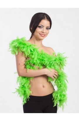 Boa de Plumas para Mujer Verde