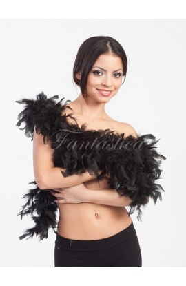 Boa de Plumas para Mujer Negra