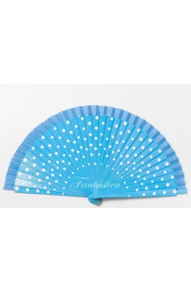 Turquoise Flamenco Fan with...