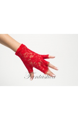 Guantes de encaje con dedos...