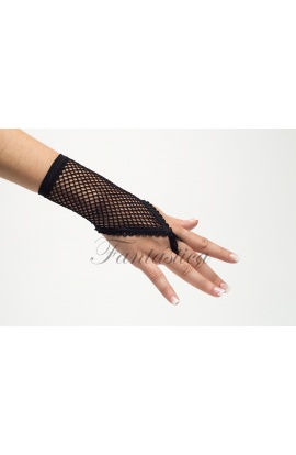 Guantes negros de rejilla...
