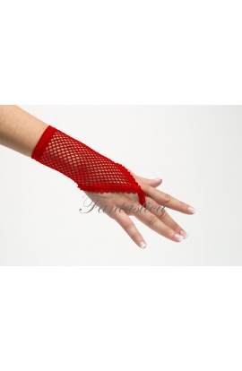 Guantes rojos de rejilla...