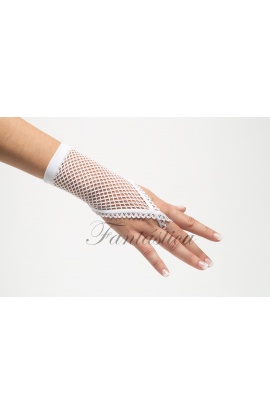Guantes blancos de rejilla...
