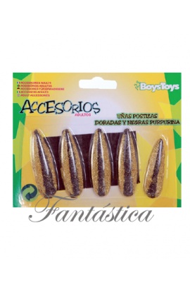 Uñas Postizas de Purpurina...