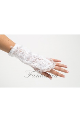Guantes de encaje con lazo...