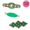 Broches Verdes Para Flamencas - Fantástica