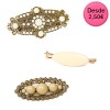Broches Blancos y Beige Para Flamencas - Fantástica