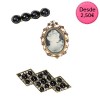 Broches Flamencos Color Negro y Gris